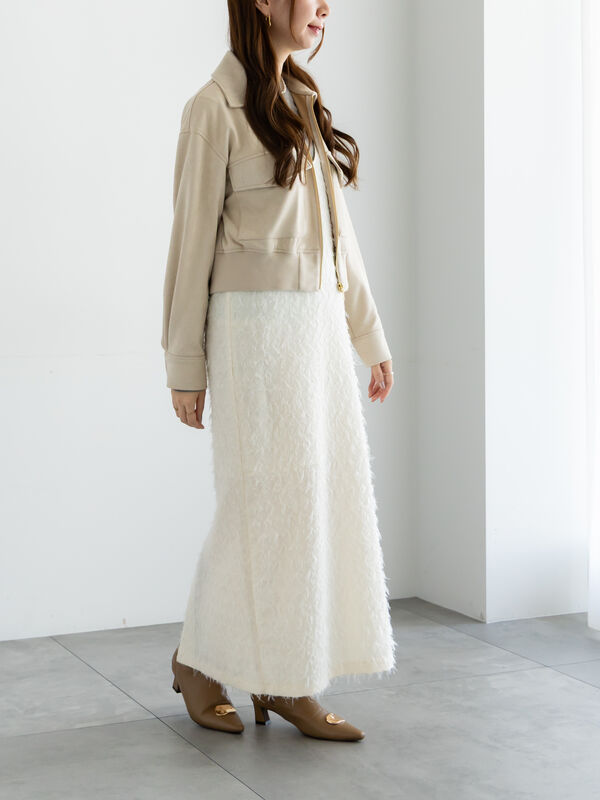 セール】 スウェードジップブルゾン（ライトベージュ/モカ/アウター