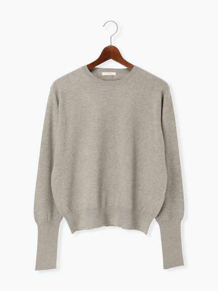 プレーンニット(吸湿発熱)（グレー/ピンク/サックスブルー/ネイビー）｜Te chichi（テチチ）通販