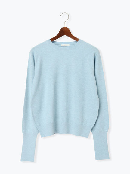 プレーンニット(吸湿発熱)（グレー/ピンク/サックスブルー/ネイビー）｜Te chichi（テチチ）通販