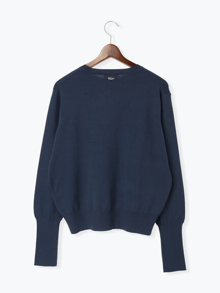 プレーンニット(吸湿発熱)（グレー/ピンク/サックスブルー/ネイビー）｜Te chichi（テチチ）通販