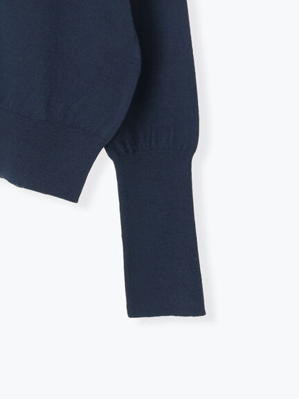 プレーンニット(吸湿発熱)（グレー/ピンク/サックスブルー/ネイビー）｜Te chichi（テチチ）通販