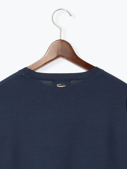 プレーンニット(吸湿発熱)（グレー/ピンク/サックスブルー/ネイビー）｜Te chichi（テチチ）通販