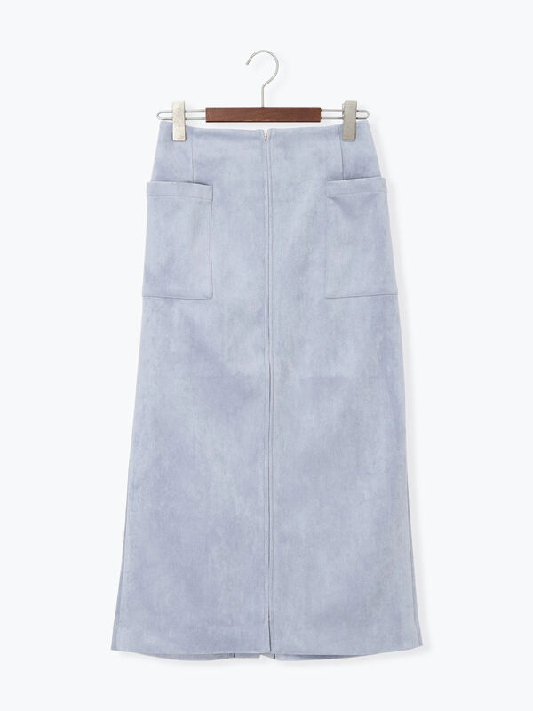 セール】 ボンディングスエードタイトスカート（チャコールグレー