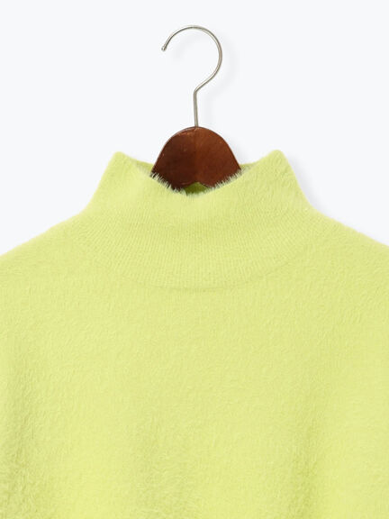 【宮本茉由着用】ハイネックフェザーニット（オフホワイト/チャコールグレー/ピンク/イエロー）｜Te chichi（テチチ）通販