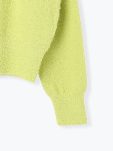 【宮本茉由着用】ハイネックフェザーニット（オフホワイト/チャコールグレー/ピンク/イエロー）｜Te chichi（テチチ）通販