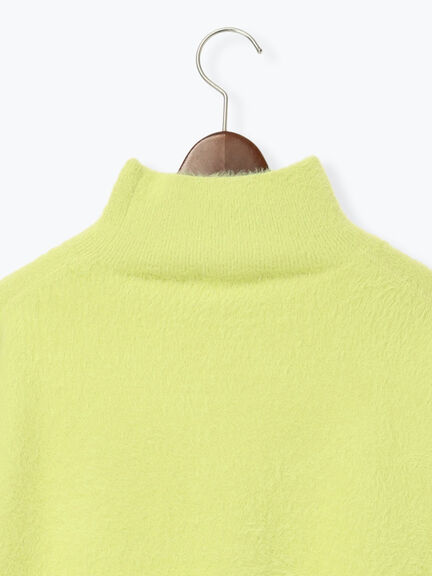 【宮本茉由着用】ハイネックフェザーニット（オフホワイト/チャコールグレー/ピンク/イエロー）｜Te chichi（テチチ）通販