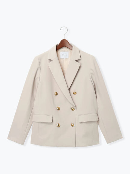 【セレモニーアイテム】テーラードWブレストジャケット（セットアップ可）（ベージュ/ネイビー）｜Te chichi（テチチ）通販