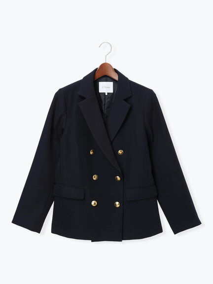 【セレモニーアイテム】テーラードWブレストジャケット（セットアップ可）（ベージュ/ネイビー）｜Te chichi（テチチ）通販