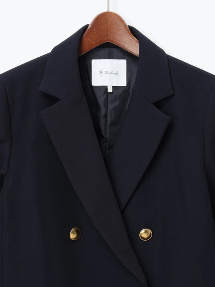 【セレモニーアイテム】テーラードWブレストジャケット（セットアップ可）（ベージュ/ネイビー）｜Te chichi（テチチ）通販