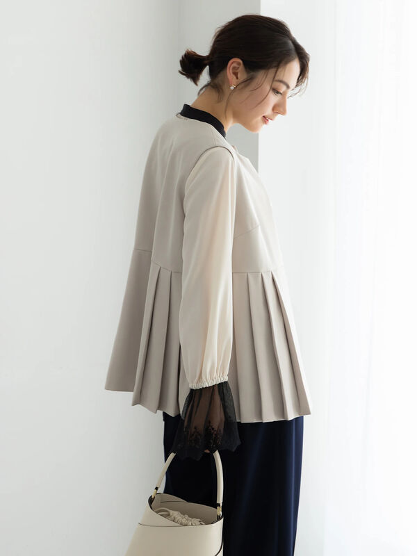 セレモニーアイテム】サイドプリーツペプラムジレ（セットアップ可