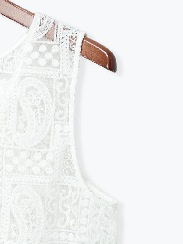 Atelier ChouChou】パネルレース刺繍前後2WAYジレ(セットアップ可