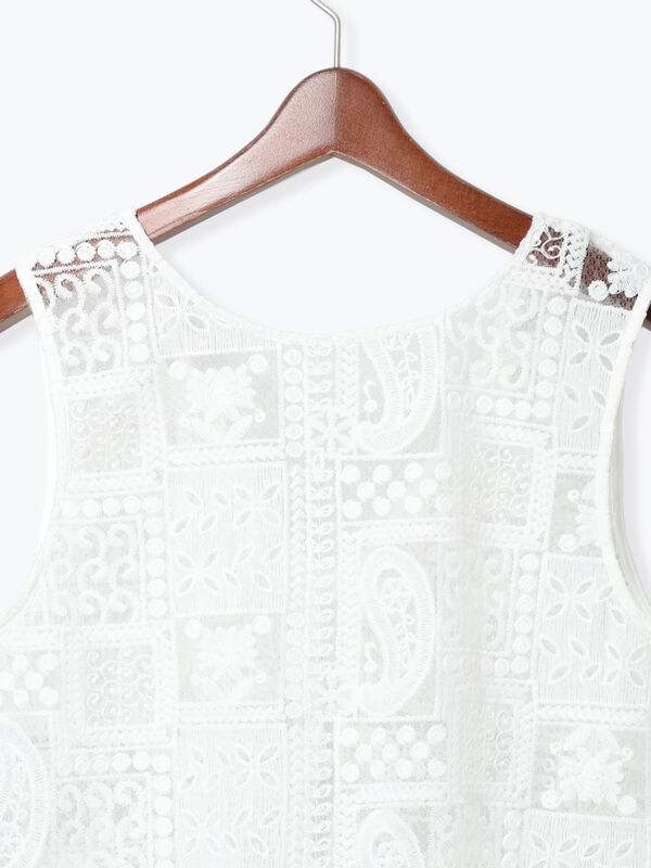 Atelier ChouChou】パネルレース刺繍前後2WAYジレ(セットアップ可