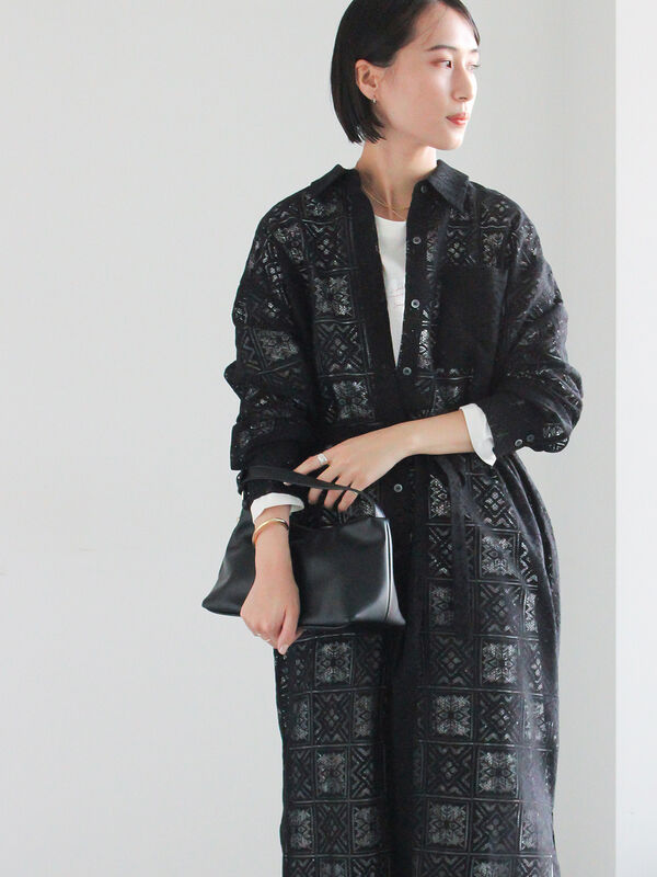 レースシャツワンピース（ブラック）｜Te chichi（テチチ）通販