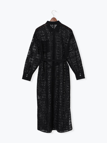 レースシャツワンピース（オフホワイト/ブラック）｜Te chichi（テチチ）通販