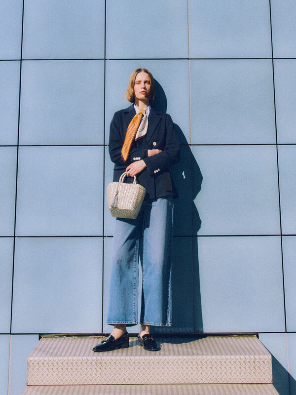 【EDWIN別注】WIDE FIT DENIM《2026 spring catalog item》（サックスブルー/ネイビー）｜Te chichi（テチチ）通販