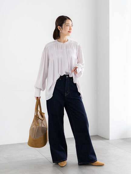 【EDWIN別注】WIDE FIT DENIM《2026 spring catalog item》（サックスブルー/ネイビー）｜Te chichi（テチチ）通販