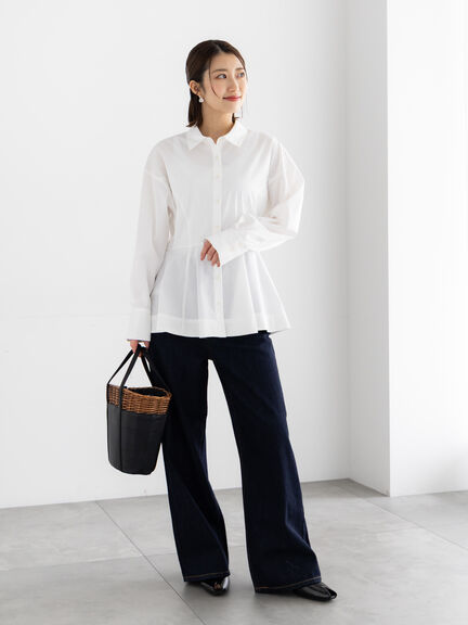 【EDWIN別注】WIDE FIT DENIM《2026 spring catalog item》（サックスブルー/ネイビー）｜Te chichi（テチチ）通販