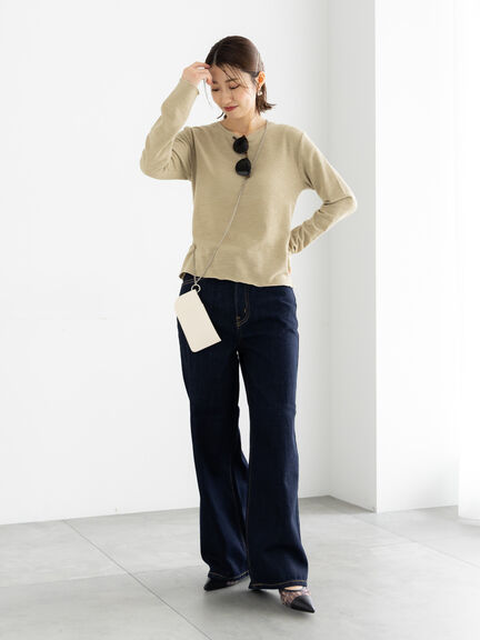 【EDWIN別注】WIDE FIT DENIM《2026 spring catalog item》（サックスブルー/ネイビー）｜Te chichi（テチチ）通販