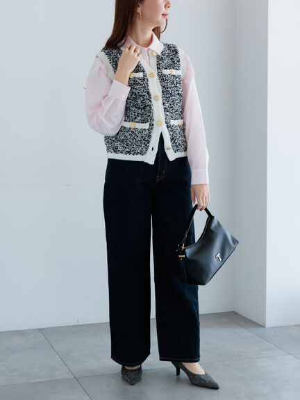 【EDWIN別注】WIDE FIT DENIM《2026 spring catalog item》（サックスブルー/ネイビー）｜Te chichi（テチチ）通販