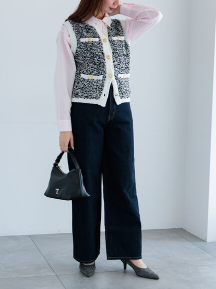 【EDWIN別注】WIDE FIT DENIM《2026 spring catalog item》（サックスブルー/ネイビー）｜Te chichi（テチチ）通販