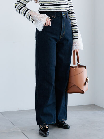 【EDWIN別注】WIDE FIT DENIM《2026 spring catalog item》（サックスブルー/ネイビー）｜Te chichi（テチチ）通販