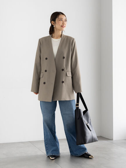 【EDWIN別注】WIDE FIT DENIM《2026 spring catalog item》（サックスブルー/ネイビー）｜Te chichi（テチチ）通販