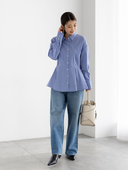 【EDWIN別注】WIDE FIT DENIM《2026 spring catalog item》（サックスブルー/ネイビー）｜Te chichi（テチチ）通販