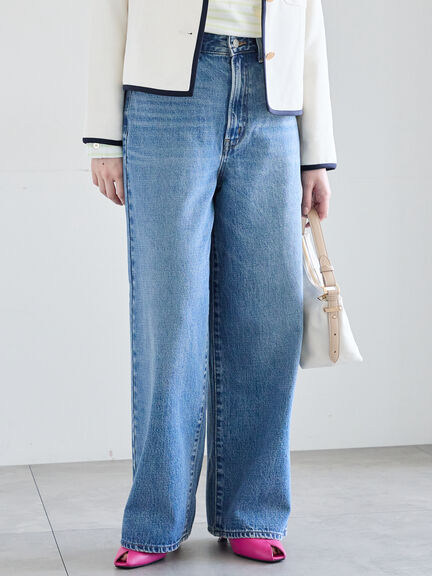 【EDWIN別注】WIDE FIT DENIM《2026 spring catalog item》（サックスブルー/ネイビー）｜Te chichi（テチチ）通販