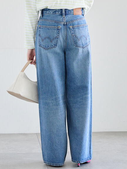 【EDWIN別注】WIDE FIT DENIM《2026 spring catalog item》（サックスブルー/ネイビー）｜Te chichi（テチチ）通販