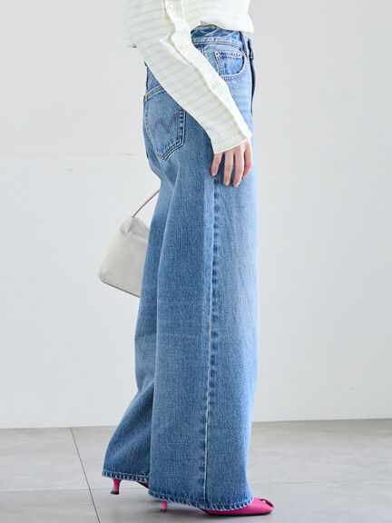 【EDWIN別注】WIDE FIT DENIM《2026 spring catalog item》（サックスブルー/ネイビー）｜Te chichi（テチチ）通販
