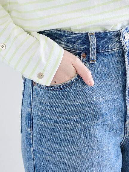 【EDWIN別注】WIDE FIT DENIM《2026 spring catalog item》（サックスブルー/ネイビー）｜Te chichi（テチチ）通販