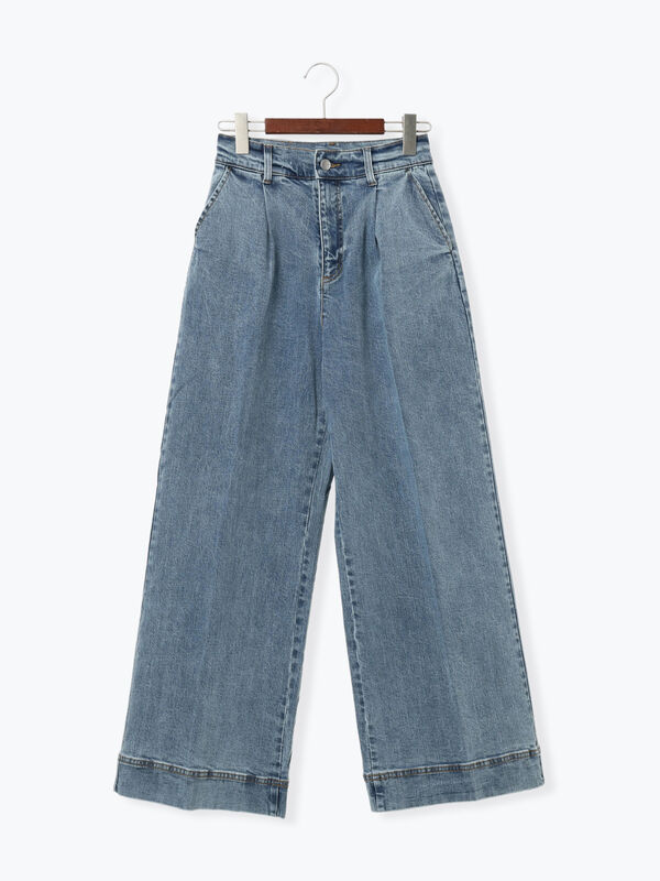 GBTさま　専用 ワイドデニムパンツ（サックスブルー/ネイビー/ボトムス/パンツ）| Te