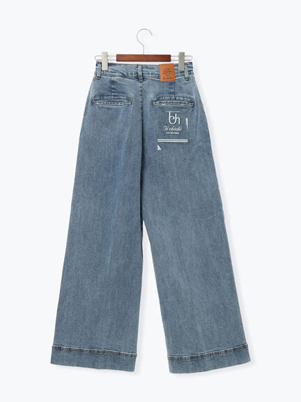 ワイドデニムパンツ（サックスブルー/ネイビー）｜Te chichi（テチチ）通販