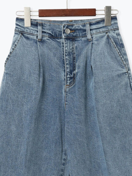 ワイドデニムパンツ（サックスブルー/ネイビー）｜Te chichi（テチチ）通販