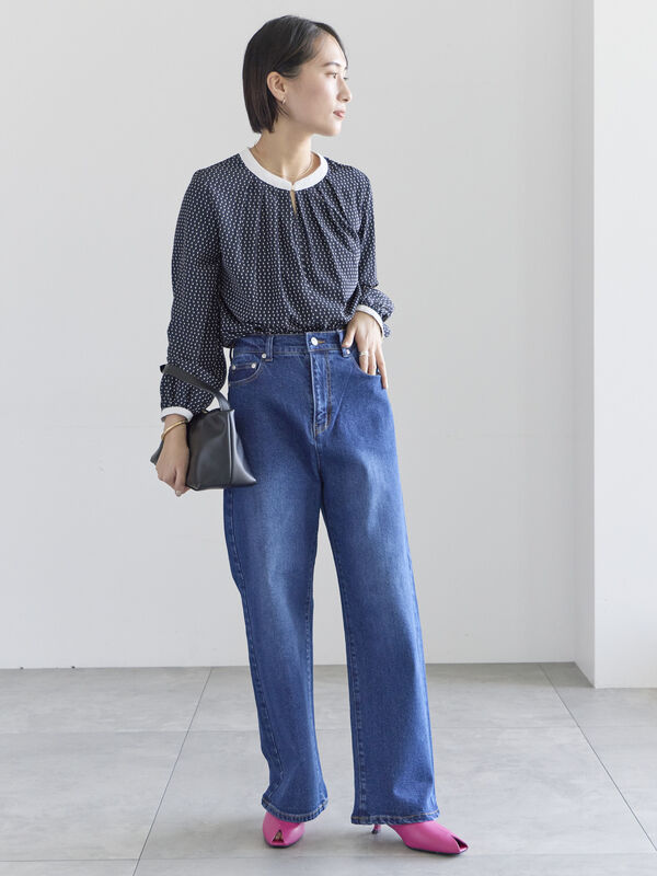 ストレートデニムパンツ《2026 spring catalog item》（サックスブルー