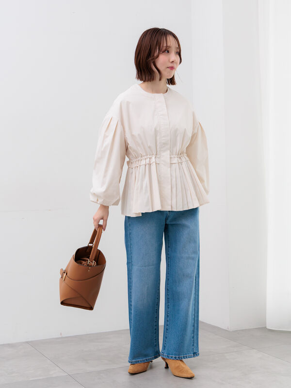 ちゃむち ストレートデニムパンツ《2026 spring catalog item》（サックスブルー