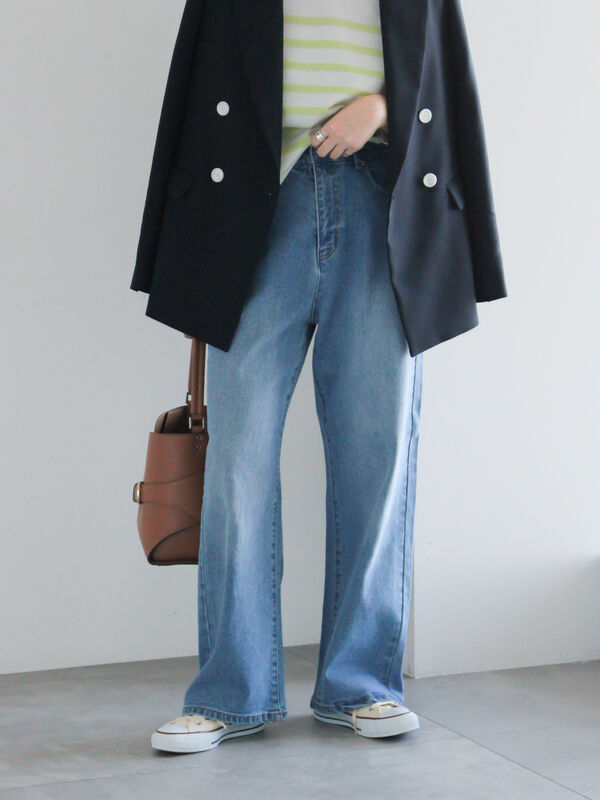 ストレートデニムパンツ《2026 spring catalog item》（サックスブルー