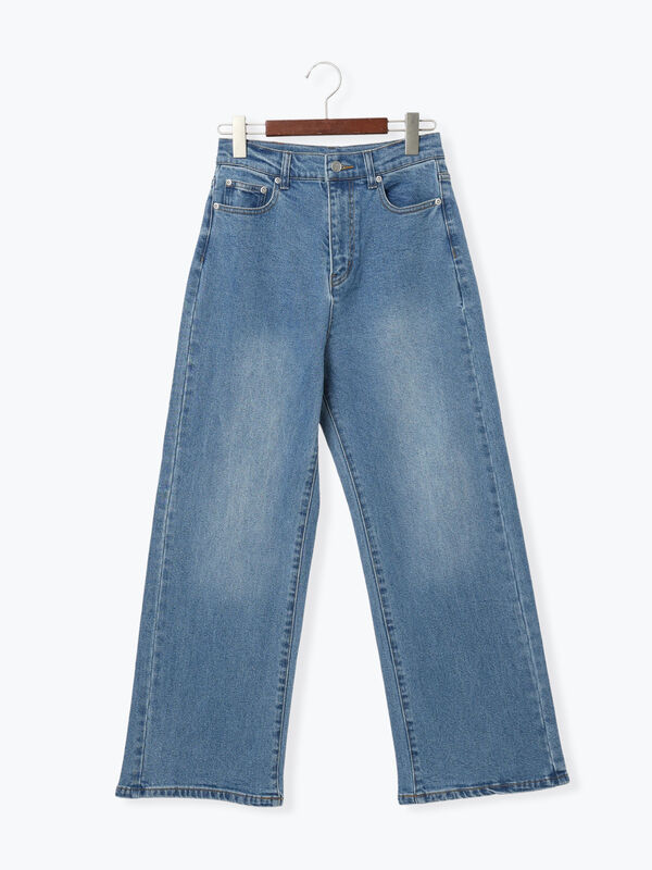 ストレートデニムパンツ（サックスブルー/ブルー/ボトムス/パンツ