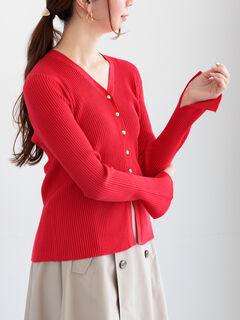 セール】 リブVネックカーディガン《2026 spring catalog item