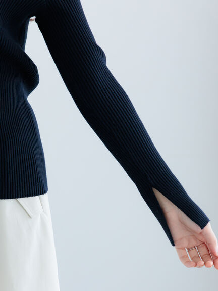 リブVネックカーディガン《2026 spring catalog item》（ホワイト/ブラック/レッド/ネイビー）｜Te chichi（テチチ）通販