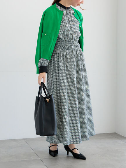 ポケット付きクルーネックカーディガン（オフホワイト/ピンク/グリーン/ネイビー）｜Te chichi（テチチ）通販