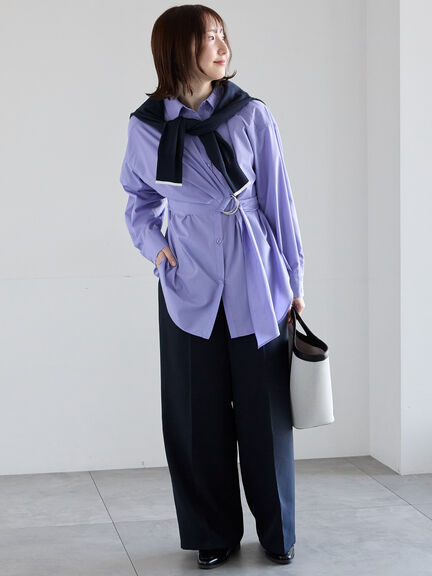 ポケット付きクルーネックカーディガン（オフホワイト/ピンク/グリーン/ネイビー）｜Te chichi（テチチ）通販