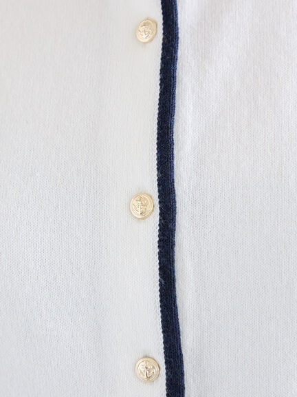 ポケット付きクルーネックカーディガン（オフホワイト/ピンク/グリーン/ネイビー）｜Te chichi（テチチ）通販