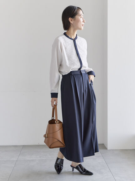 フロントレースブラウス（オフホワイト/グレー/ミント）｜Te chichi（テチチ）通販