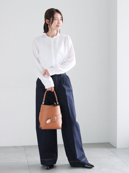 フロントレースブラウス（オフホワイト/グレー/ミント）｜Te chichi（テチチ）通販