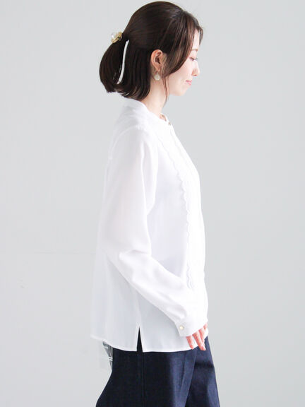 フロントレースブラウス（オフホワイト/グレー/ミント）｜Te chichi（テチチ）通販