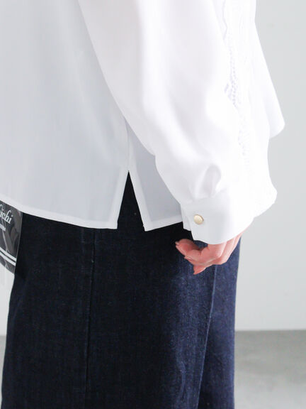 フロントレースブラウス（オフホワイト/グレー/ミント）｜Te chichi（テチチ）通販