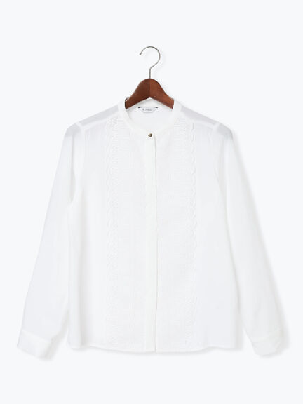 フロントレースブラウス（オフホワイト/グレー/ミント）｜Te chichi（テチチ）通販