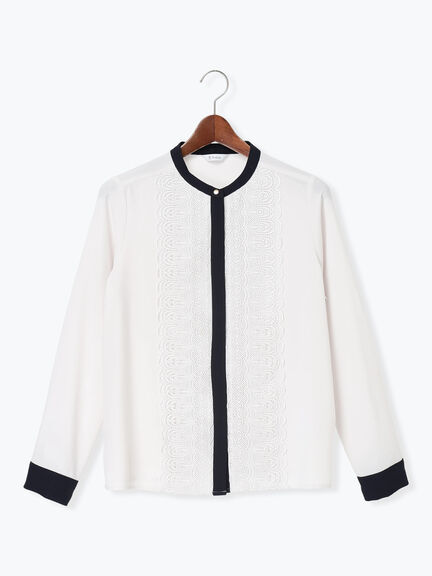 フロントレースブラウス（オフホワイト/グレー/ミント）｜Te chichi（テチチ）通販