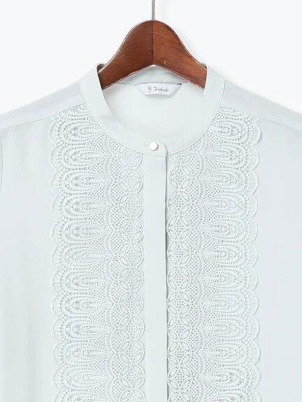 フロントレースブラウス（オフホワイト/グレー/ミント）｜Te chichi（テチチ）通販